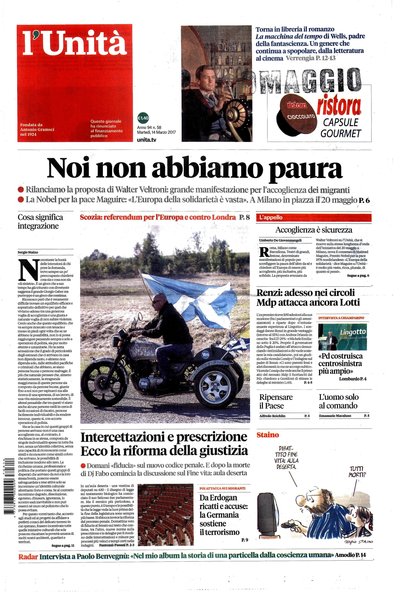 L'Unità : organo centrale del Partito comunista italiano